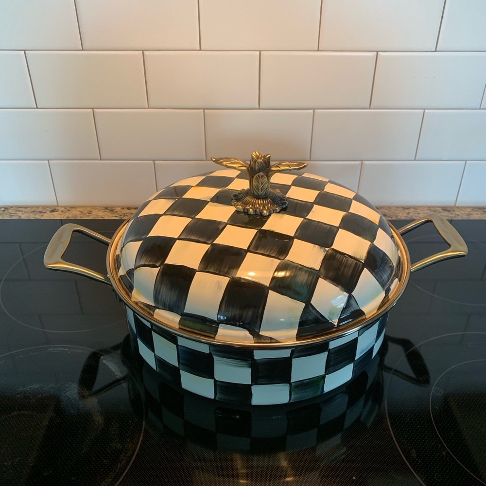 MacKenzie Childs Courtly Check Casserole Dish